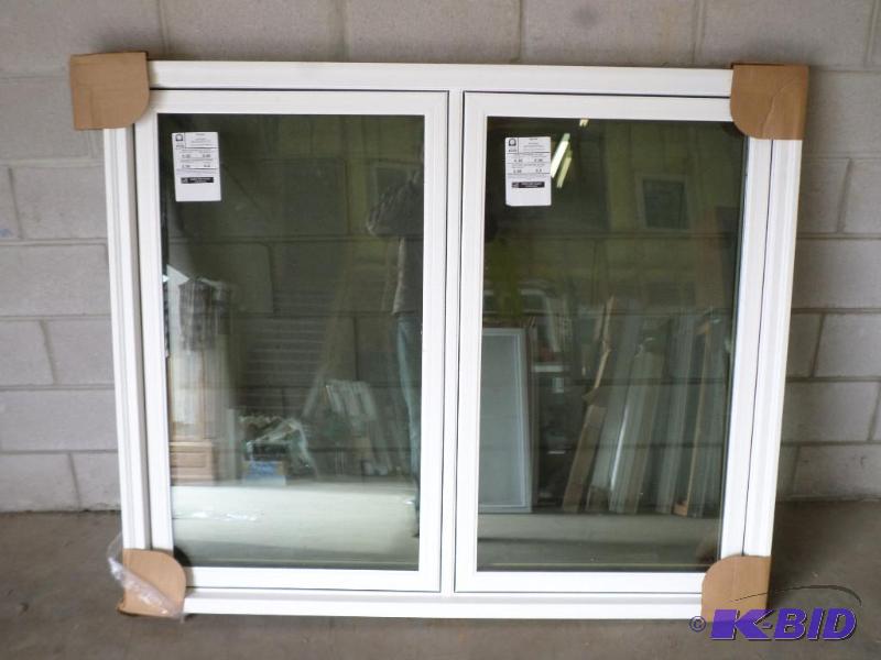 lot 97 image: New 48&quotx58" White Vinyl Double Pane...