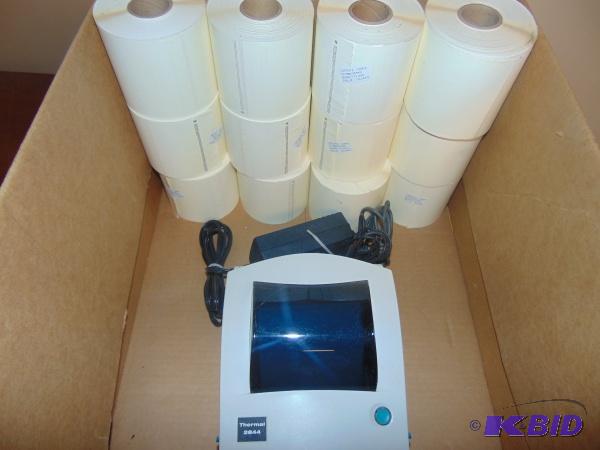 lot 37 image: Thermo Printer with (12) Rolls Of Tape   Mode...