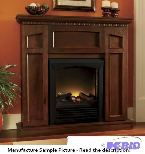 lot 101 image: Cherry Finish Storage Fireplace with Corner M...