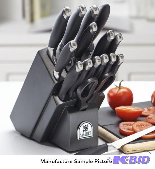 lot 123 image: Sabatier 16&nbspPiece Soft Grip Cutlery Set ...