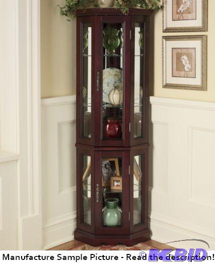 lot 125 image: Five Sided Curio Cabinet Exclusive - Handsome...