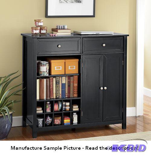 lot 14 image: Clary Multi Storage Cabinet - Black -&nbspFo...