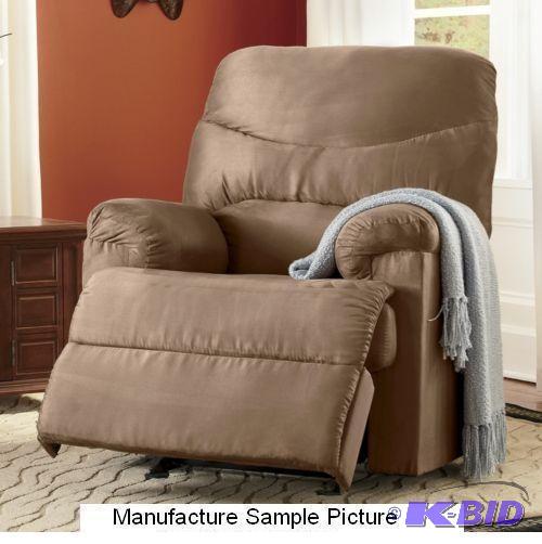 lot 185 image: Light Brown Microfiber Arcadia Recliner by Ac...