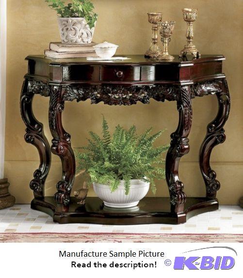 lot 187 image: Carved Curved Table - Exquisitely detailed, t...