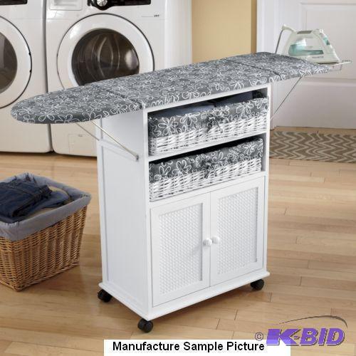lot 2 image: Two Basket Ironing Storage Board -&nbspGray ...