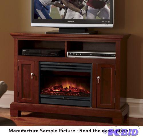 lot 54 image: Electric Fireplace Mantle TV Stand - Our Ente...