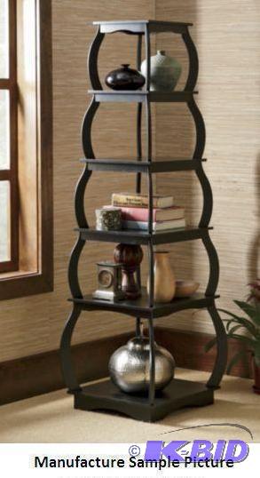 lot 64 image: Black Metro Mix Display Shelf - Has five tier...