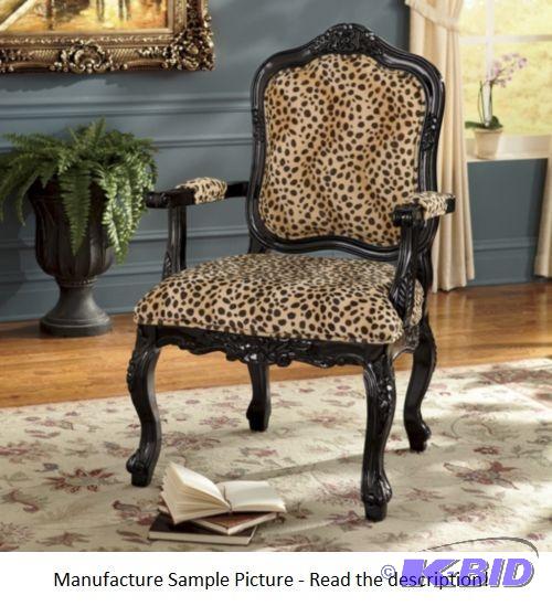 lot 85 image: Leopard Hand Carved Chair -&nbspThe hand-car...