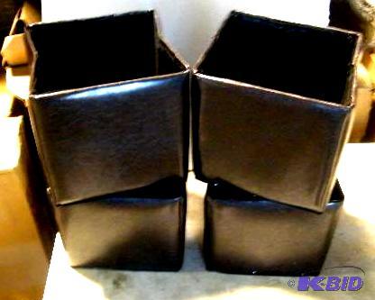 lot 99 image: Four Piece Faux Leather Basket Set - Will nee...