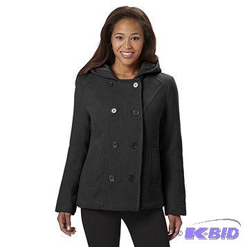 lot 11 image: New with tags&nbspMisses Hooded Peacoat - Bl...