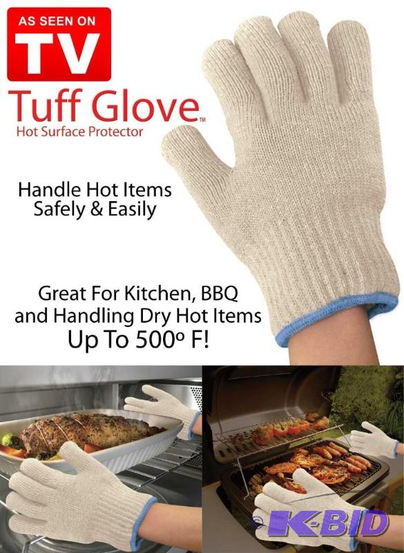 lot 117 image: As Seen On TV Tuff Gloves 2 Pack