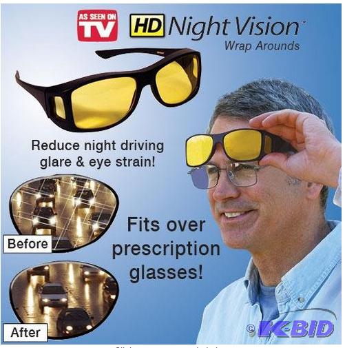 lot 131 image: 2 HD Vision Night View Wrap-Arounds