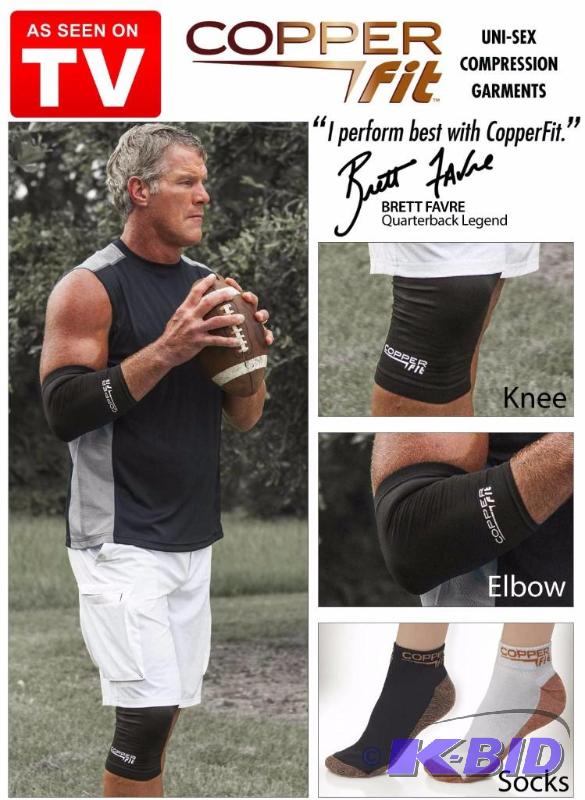 lot 136 image: Lot of 2 Copper Fit Knee Sleeves M