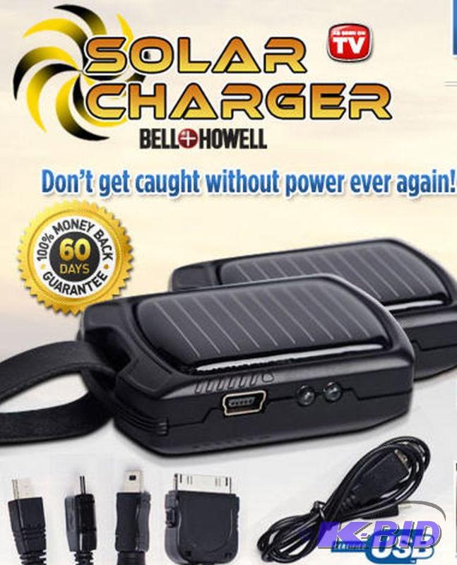 lot 143 image: Lot of 2 Bell Howell Solar Chargers