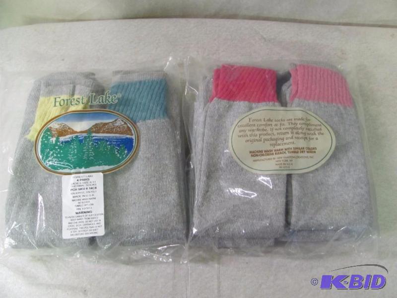 lot 177 image: 8 Pair Womens Thermal Socks Large