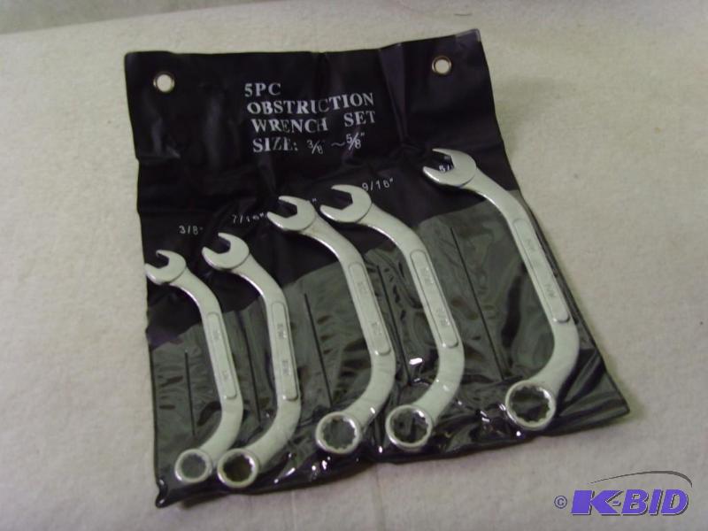 lot 255 image: 5 Piece Obstruction Wrench Set