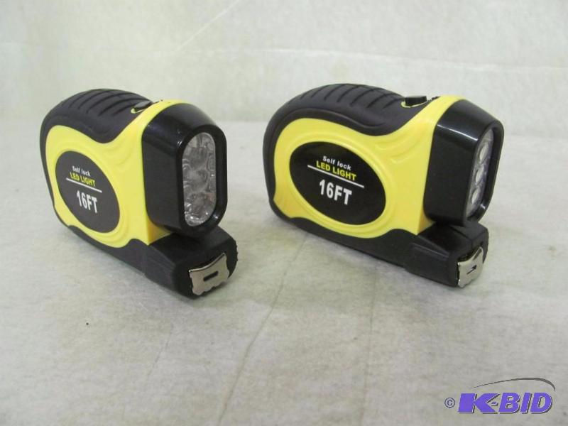 lot 264 image: Two 16 Foot LED Light Tape Measures