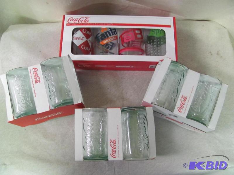 lot 27 image: 16 Piece Coca Cola Glass Lot