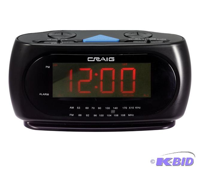 lot 290 image: Lot of 2 LED Alarm Clock Radios