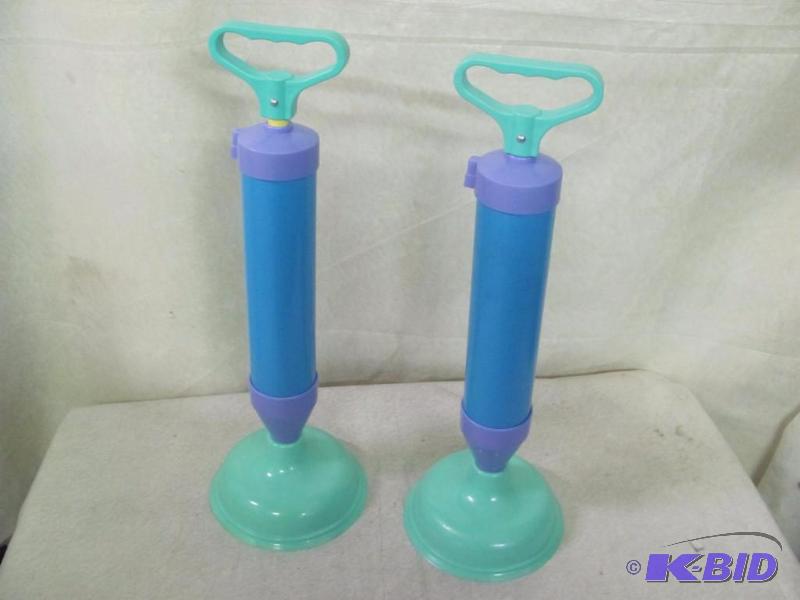 lot 312 image: 2 Super Drain Clearing Plungers