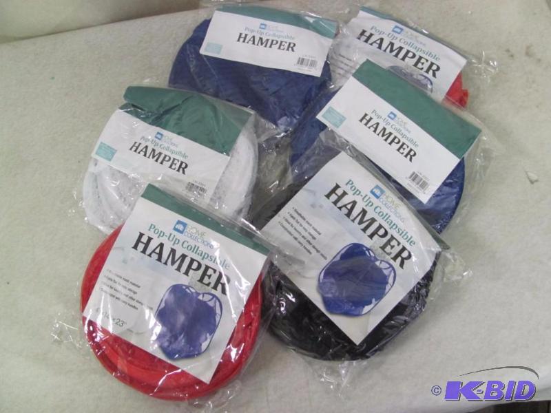 lot 339 image: Lot of 6 Pop-Up Collapsible Hampers