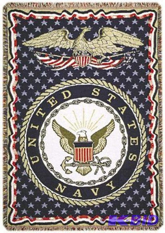 lot 73 image: Navy Full-Size 3 Layer Throw
