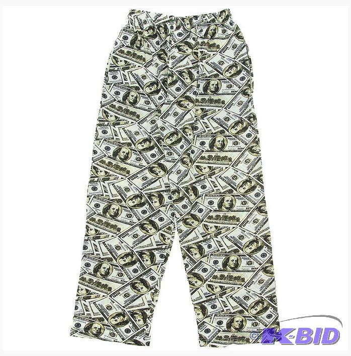 lot 75 image: $100 Bill Money Pajamas Size XL