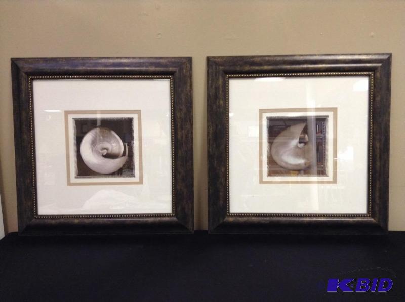 2 Mark Baker Signed & Framed Shell Prints
