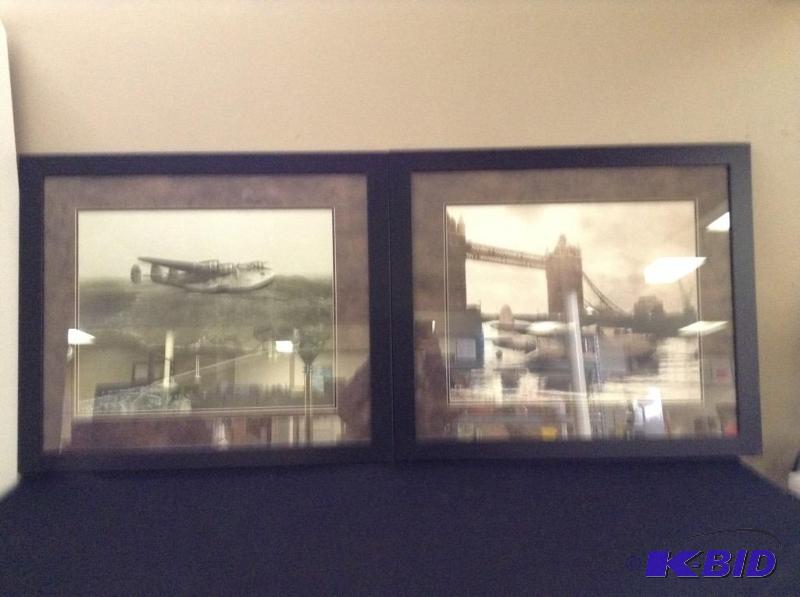 Two Framed Airplane Prints