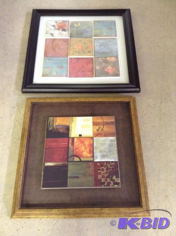 Two Framed Abstract Prints
