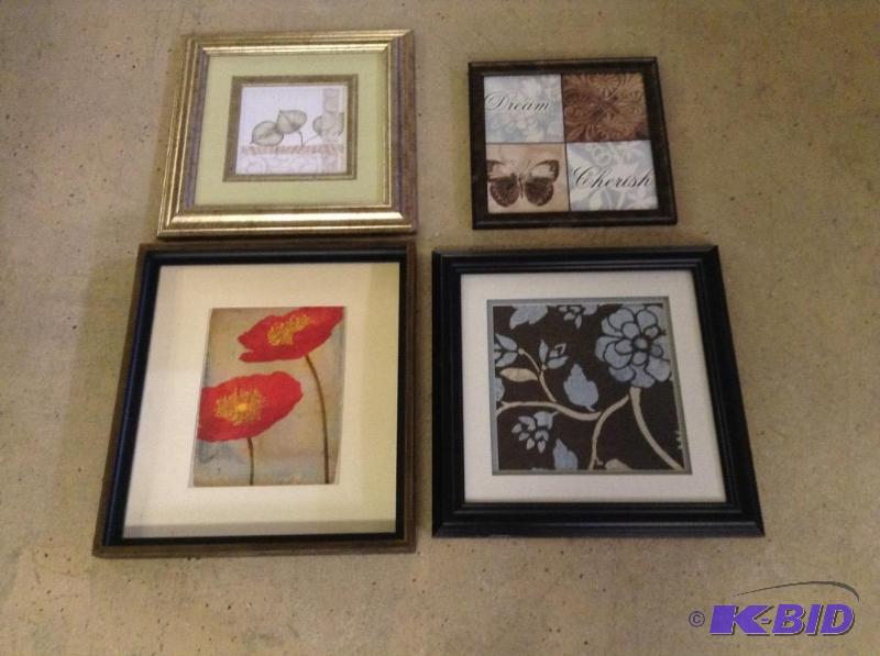 4 Framed Floral Pictures