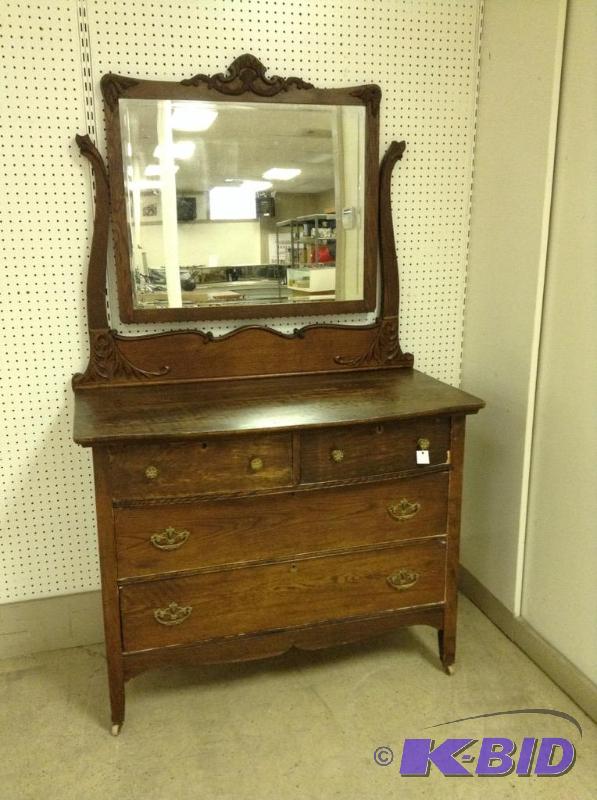 Vintage Swing Mirror Dresser