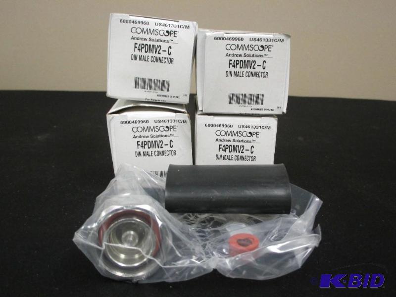 (4) Andrew male F4PDMV2-C Connectors