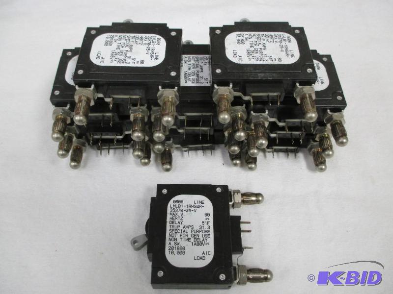 12 AirPax Circuit Breakers 0608 LMLB1-1RMS4R-35370-25-V