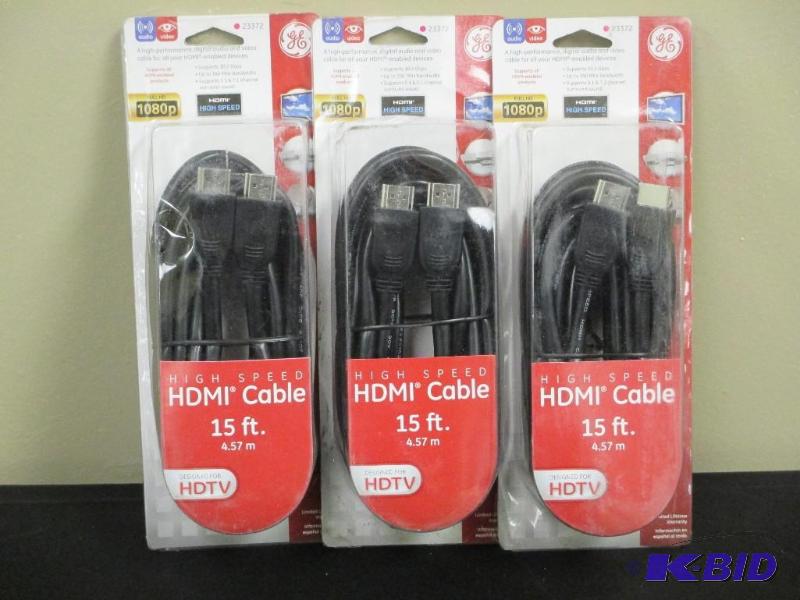 lot of 3 High speed HDMI cable 15 ft