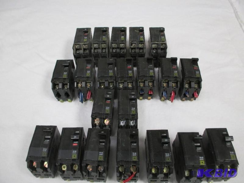 Lot of 21 10kA 120240V curcuit breakers 20,30,50,80