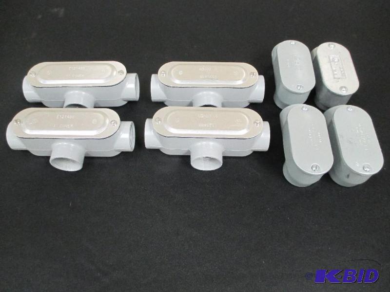 Two Types 1 Conduit Outlet Boxes w Covers