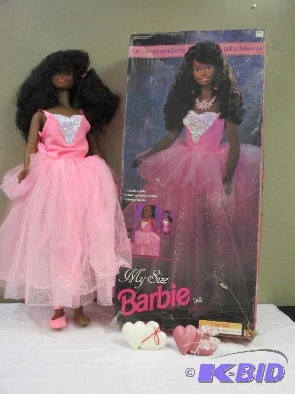 Lot of My Size Barbie and two Heart candles