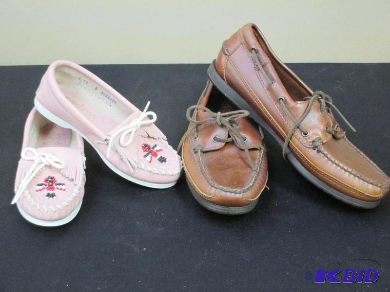 Lot of two pair of Minnetonka moccasins