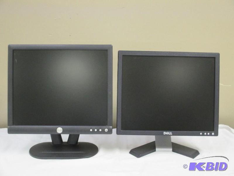 Two Dell 17 Computer Monitors