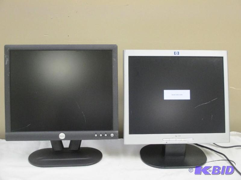 Two 17 Computer Monitors - Dell & HP