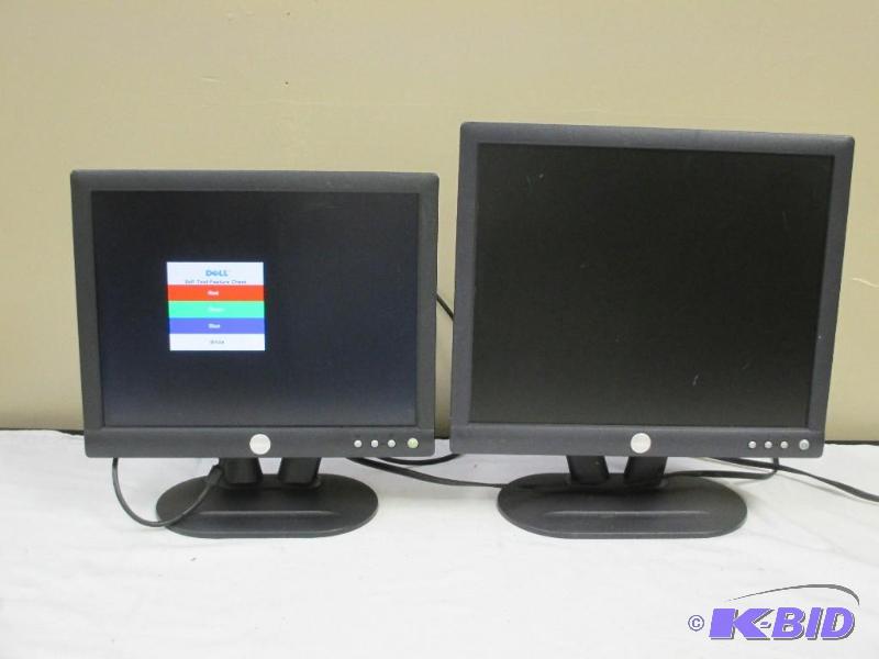 Two Dell Computer Monitors - 15 & 17