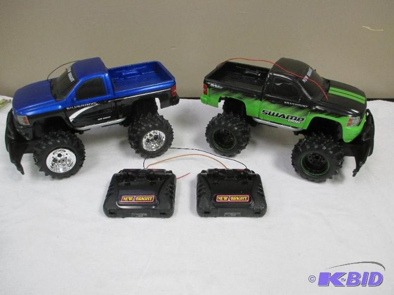 2 New Bright Remote Controlled Chevy Trucks