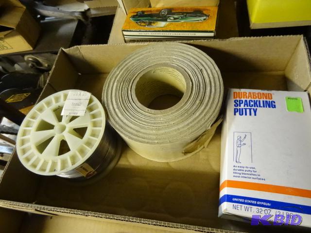 lot 108 image: Spackling Putty, Carpet Glue, Spool Tinned Wi...