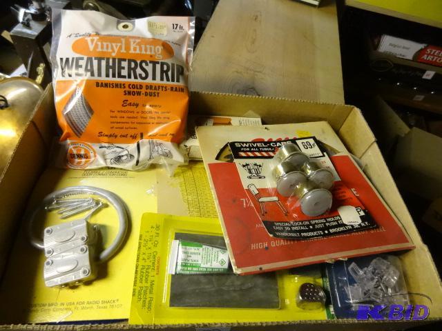 lot 119 image: Misc Items Saw Blade, Chair Feet, Weather Str...