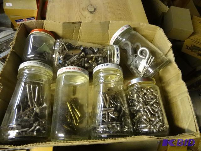lot 121 image: Misc Hardware in Jars...