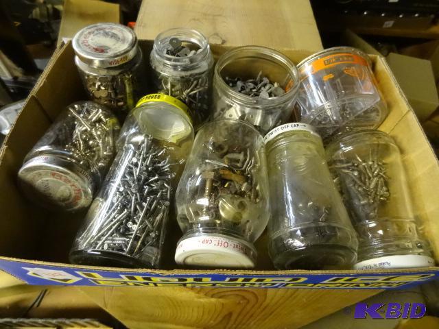 lot 122 image: Misc Hardware in Jars...