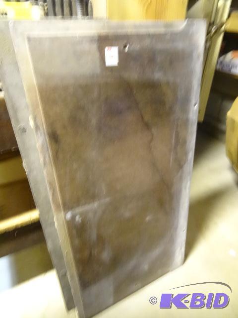 lot 136 image: 2 Pcs. Marble Counter Tops 18 X 35 and 11 X 3...