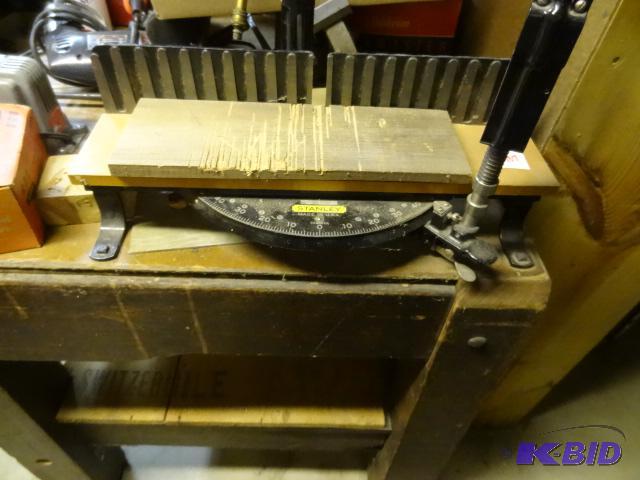 lot 137 image: Stanley Mitre Box, Attached to Bench. Buyer R...