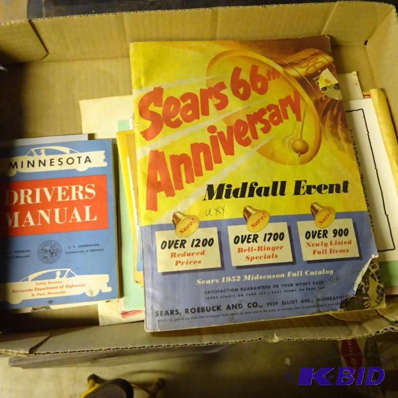 lot 160 image: Vintage Items 1952 Sears Catalog, Mn Drivers ...